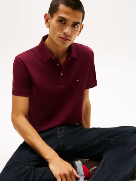 Rosu Polo Slim Fit 1985 Collection  Barbati