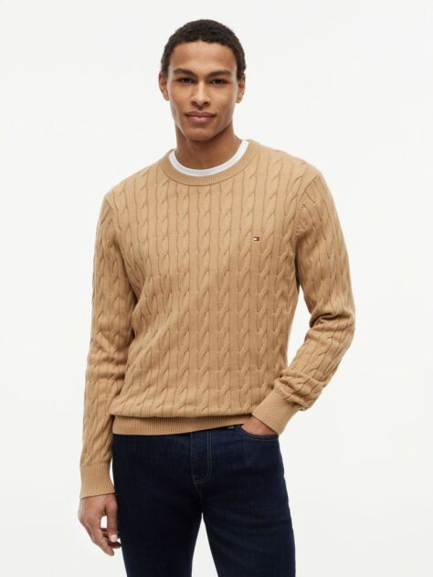Maro Jumper Cu Guler Rotund Din Tricot  Barbati