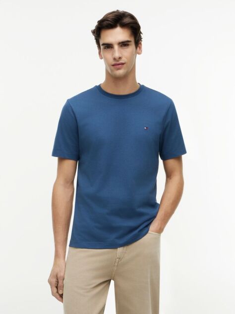 Blue Flag Embroidery T-Shirt  Men