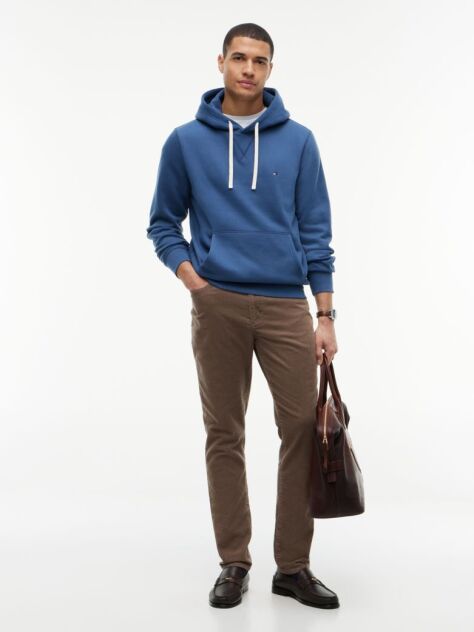 Blue Flag Embroidery Fleece Hoody  Men