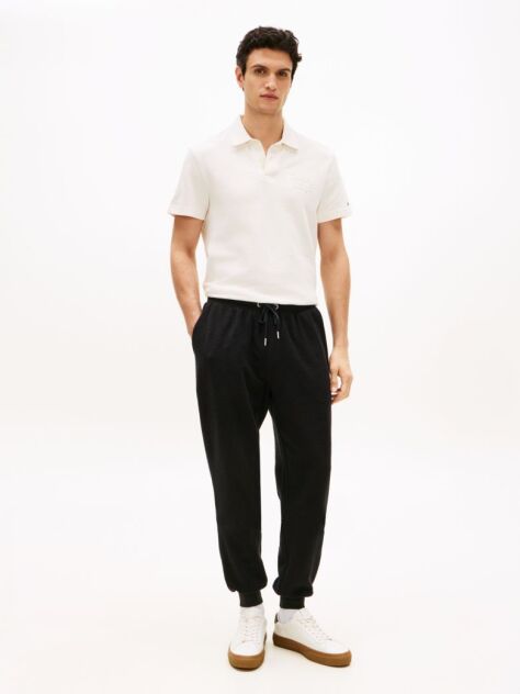 Negru Pantaloni Joggers Cu Logo Brodat  Barbati