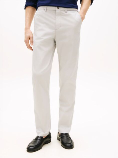 Gri Pantaloni Chino Denton Cu Picior Drept Si Talie Semi-Elastica  Barbati