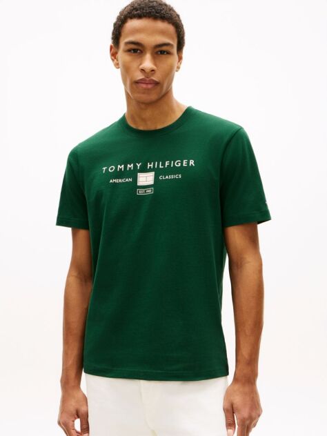 Verde Tricou Cu Logo Jersey  Barbati