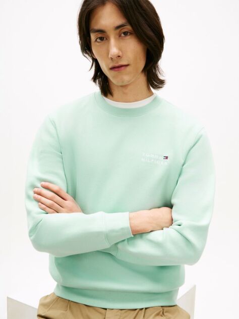 Verde Sweatshirt Terry Cu Logo Brodat  Barbati