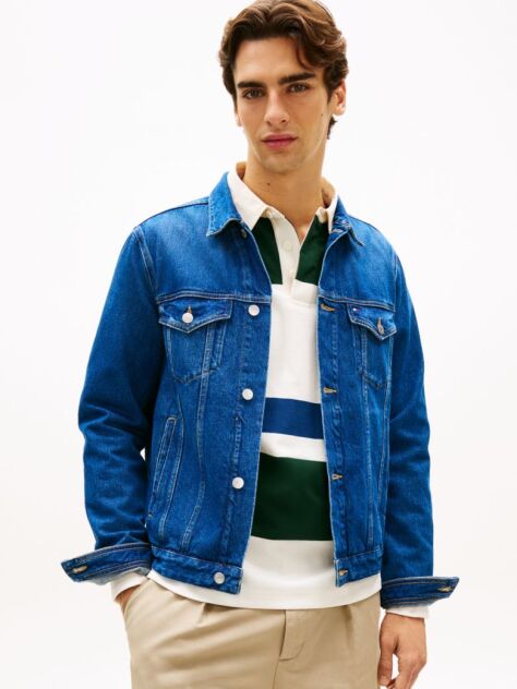 Blue Jacheta Trucker Din Denim  Barbati