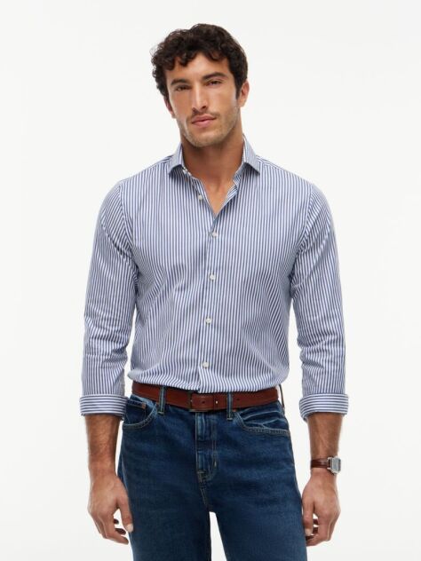 Multi Camasa Smart Casual Cu Croiala Slim Si Dungi  Barbati