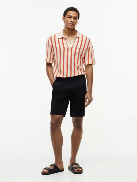 Multi Tricou Polo Cu Croiala Lejera Si Tricotaj Deschis  Barbati