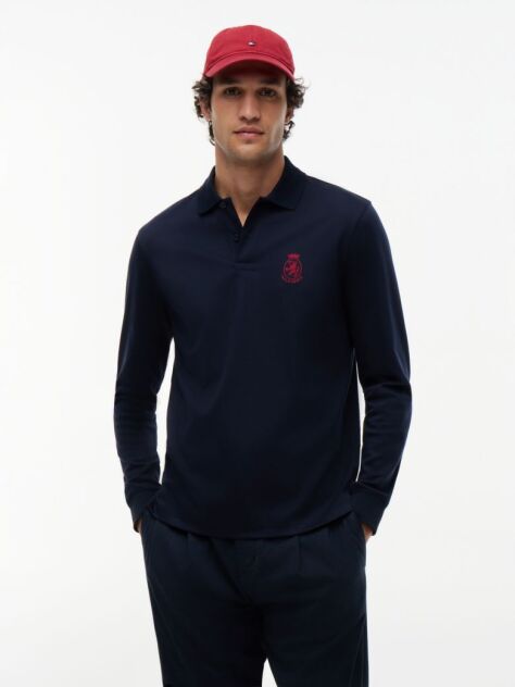Blue Polo TH Crest Cu Croiala Regular  Barbati
