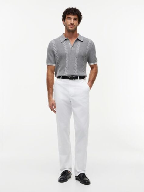 White Dover Signature Tape Relaxed Twill Chinos  Men