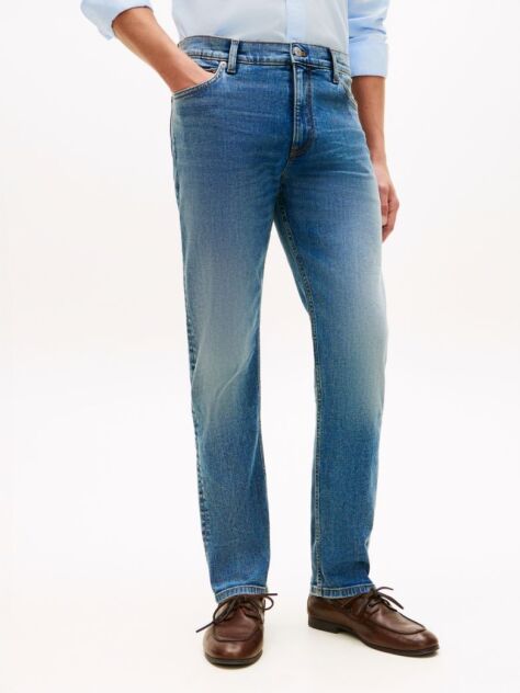 Blue Blugi Denton Cu Croiala Dreapta Si Picior Straight Decolorat  Barbati