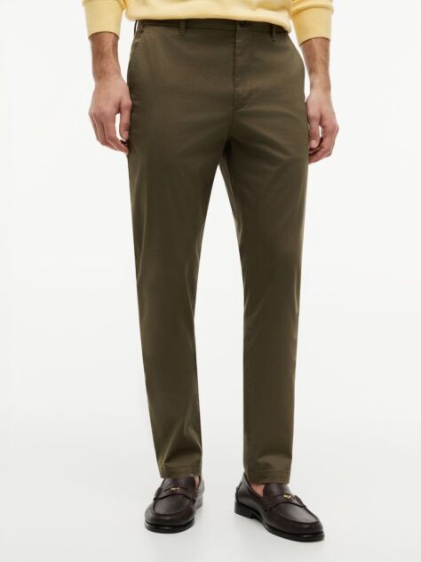Verde Pantaloni Chino Cu Imprimeu Bleecker Slim  Barbati
