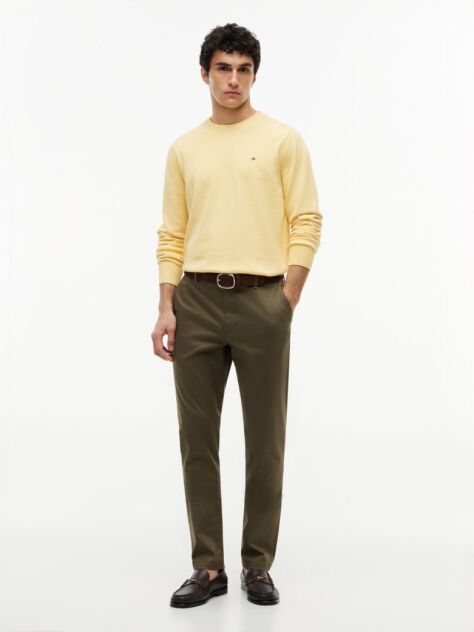 Verde Pantaloni Chino Cu Imprimeu Bleecker Slim  Barbati