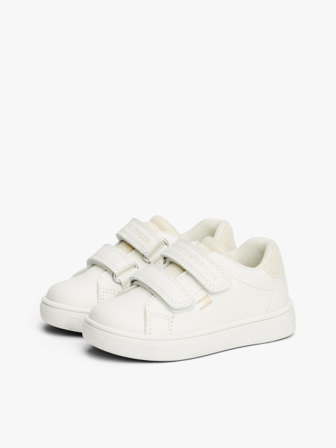 Alb Sneakers Hoop And Loop Cu Glitter La Steag  Fete