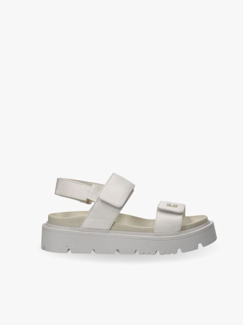 White Hook And Loop Sandals  Girls