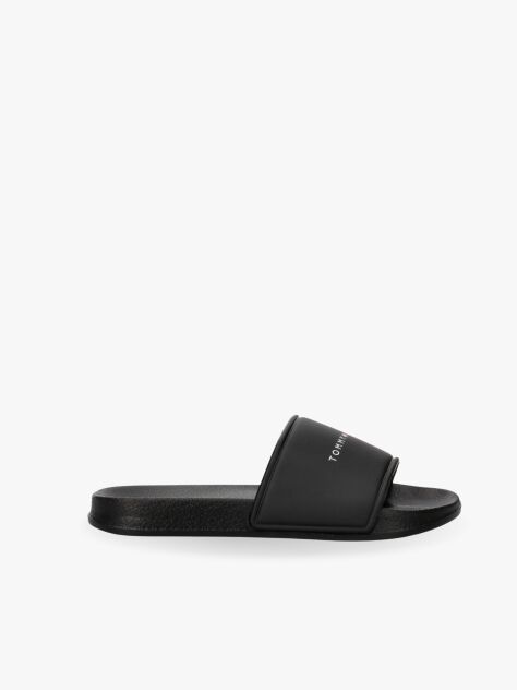 Black Logo Pool Slides  Kids Unisex