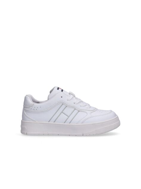 White Low-Cut Lace Up Sneakers  Kids Unisex