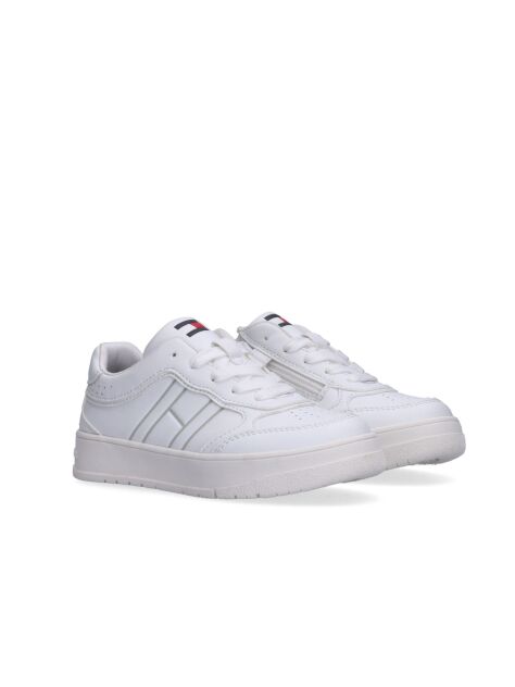 White Low-Cut Lace Up Sneakers  Kids Unisex