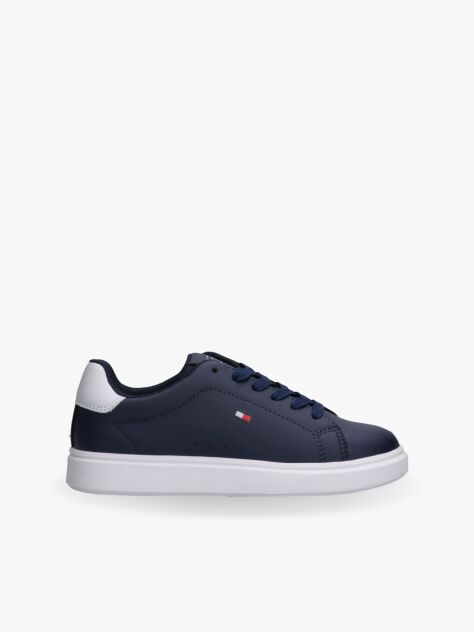 Blue Flag Embroidery Lace-Up Sneakers  Kids Unisex