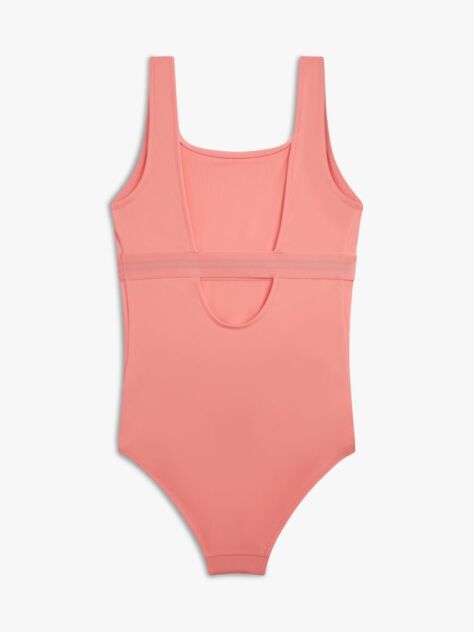 Pink Original Square Neck Scoop Back Swimsuit  Girls