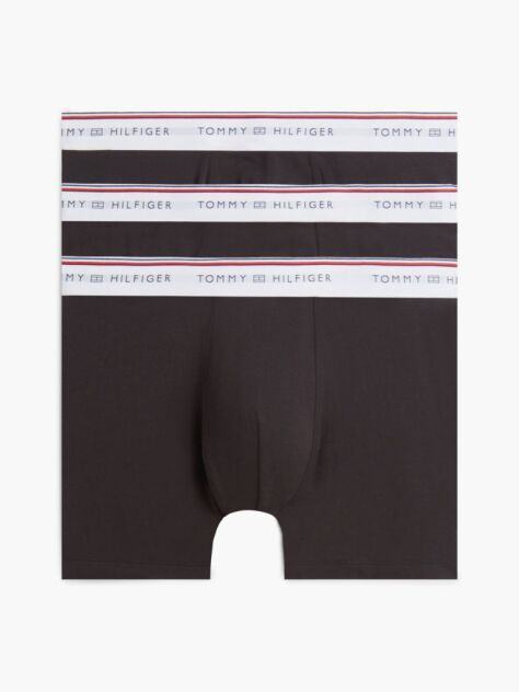 Negru 3-Pack Boxeri Cu Logo Pe Talie  Barbati