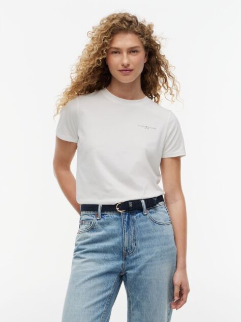 Alb Tricou Signature Cu Logo 1985 Collection   Femei