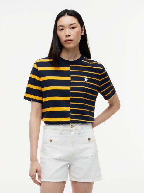 Multi Tricou Cu Guler Rotund Si Dungi Mixte  Femei