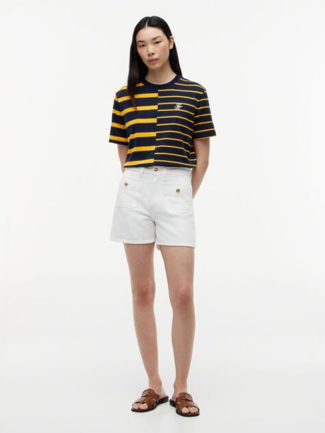 Multi Tricou Cu Guler Rotund Si Dungi Mixte  Femei