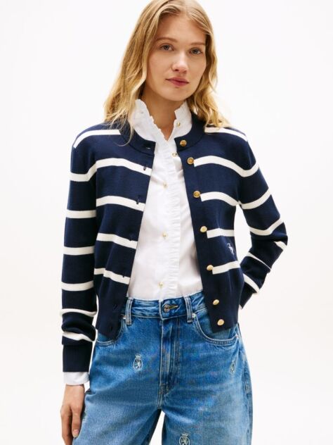 Multi Cardigan Din Tricot Premium Cu Nasturi Aurii  Femei