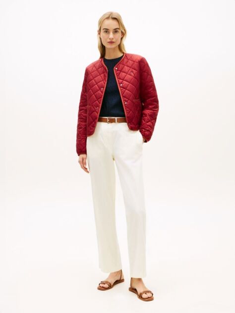 Bej Pantaloni Chino Slim Cu Croiala Dreapta  Femei