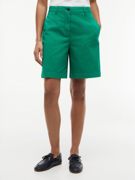 Verde Pantaloni Scurti Chino Spalati Cu Croiala Regular  Femei