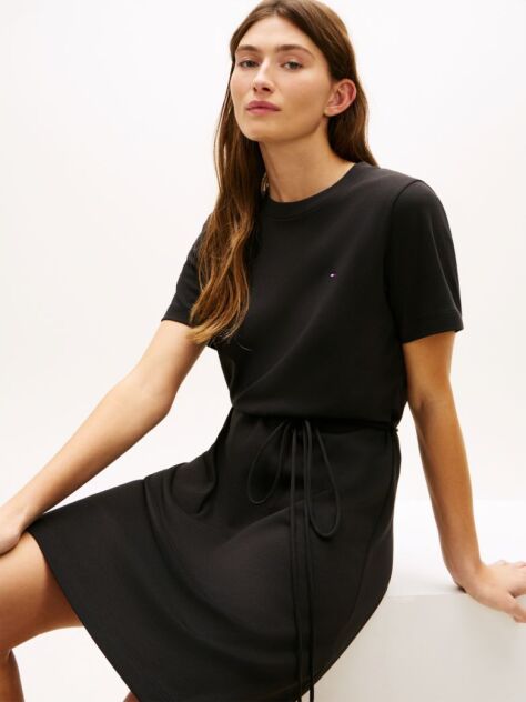 Negru Rochie Mini Din Tricot Interlock  Femei