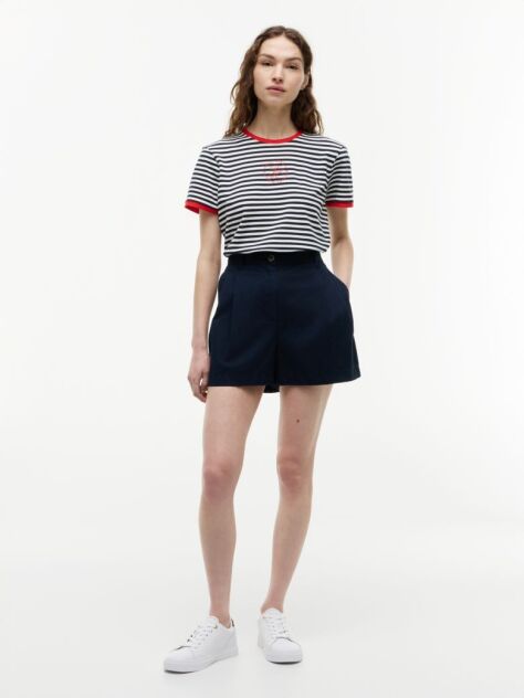 Multi Tricou Cu Guler Rotund Si Logo Brodat  Femei