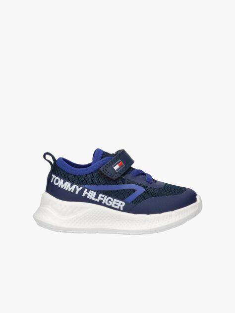 Blue Pantofi Sport Cu Siret Si Prindere Reglabila Logo  Baieti