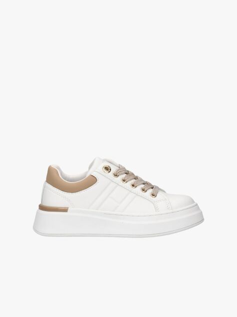 Alb Pantofi Sport Cu Siret Low Cut  Fete