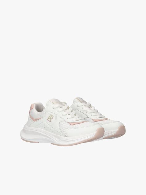 Alb Pantofi Sport Cu Siret Th Monogram  Fete