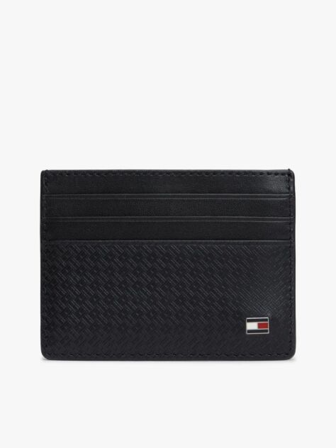 Negru Portcard Din Piele Cu Steag  Barbati