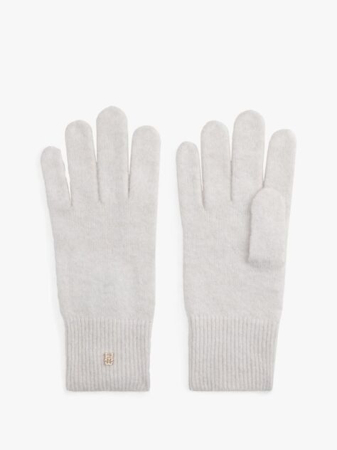 Grey Chic TH Monogram Plaque Gloves  Women