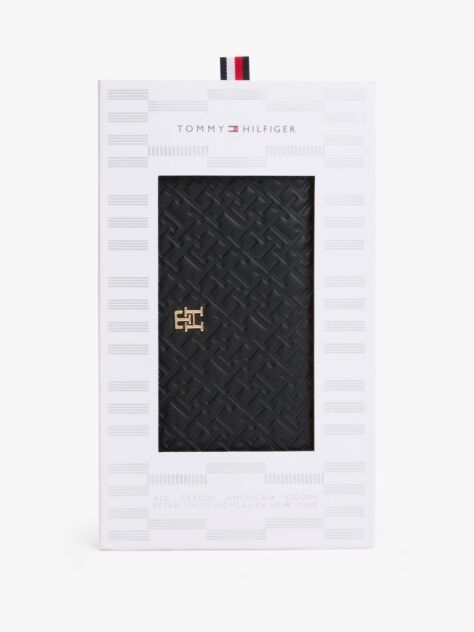 Black TH Monogram Zip-Around Wallet  Women