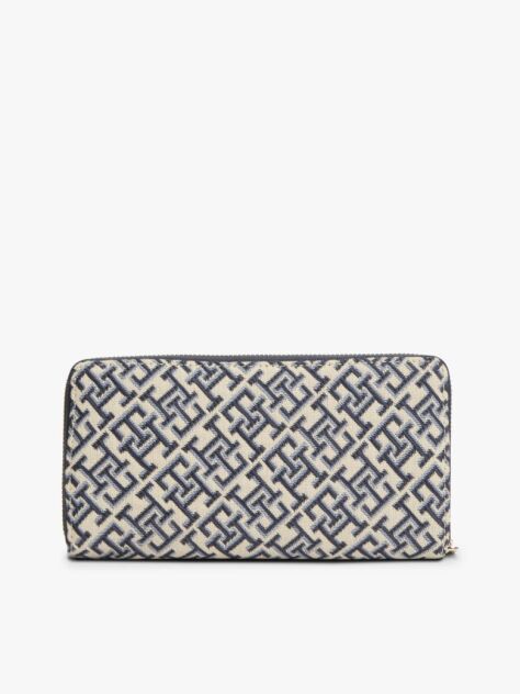Multi Hilfiger Icon Jacquard Zip Around Wallet  Women