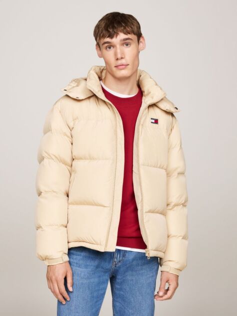 Beige Water Repellent Down-Filled Alaska Puffer Jacket  Men