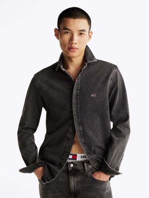 Denim Hanorac Regular Fit Din Denim Decolorat  Barbati