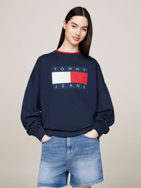 Blue Flag Oversized Fit Sweatshirt  Women