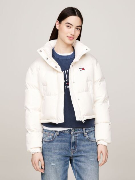 White Back Graphic Alaska Down Puffer Jacket  Women