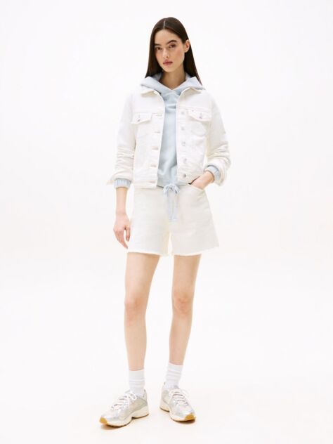 Denim Raw Hem Regular Denim Mom Shorts  Women