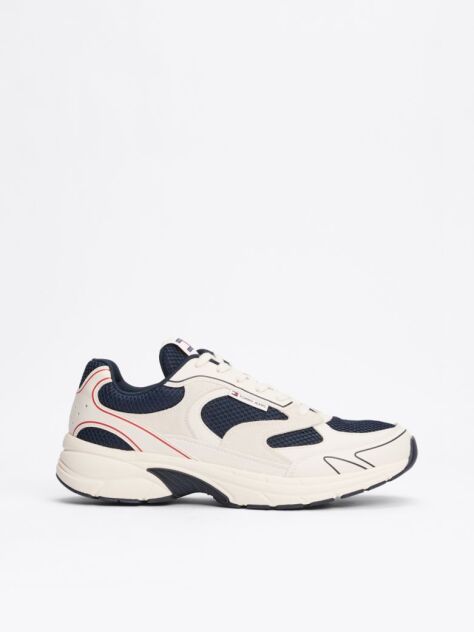 Multi Colour-Blocked Mixed Texture Trainers  Men