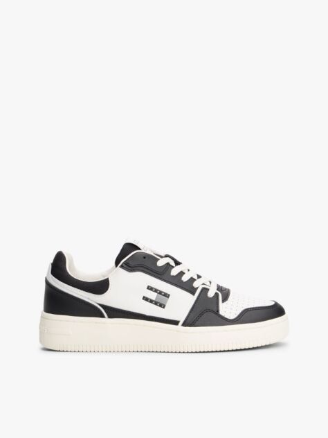 Black Retro Basket Sneakers  Men