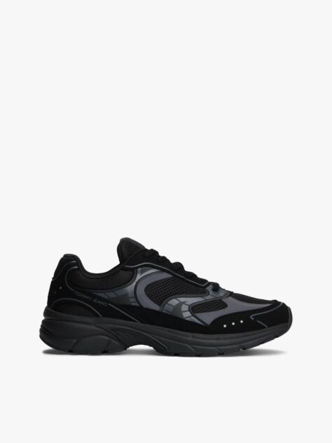 Black Archive Mixed Texture Trainers  Men