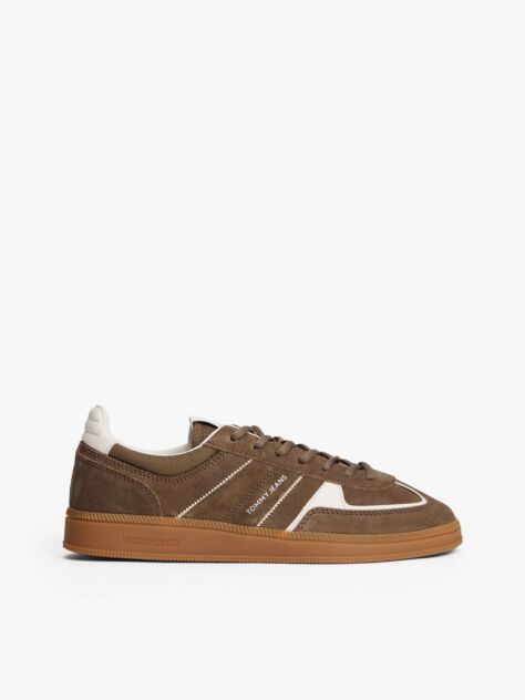 Maro Sneakers Greenwich Din Piele Intoarsa Cu Texturi Mixte  Femei