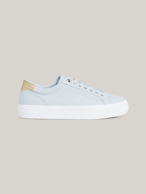Blue Pantofi Sport Din Panza Cu Toc Metalic  Femei