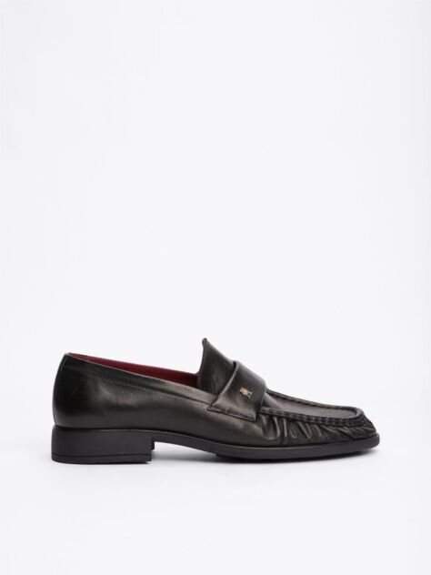 Negru Loafers Din Piele TH Monogram  Femei
